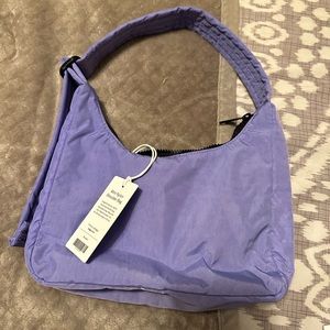 NWT BAGGU mini nylon shoulder bag bluebell